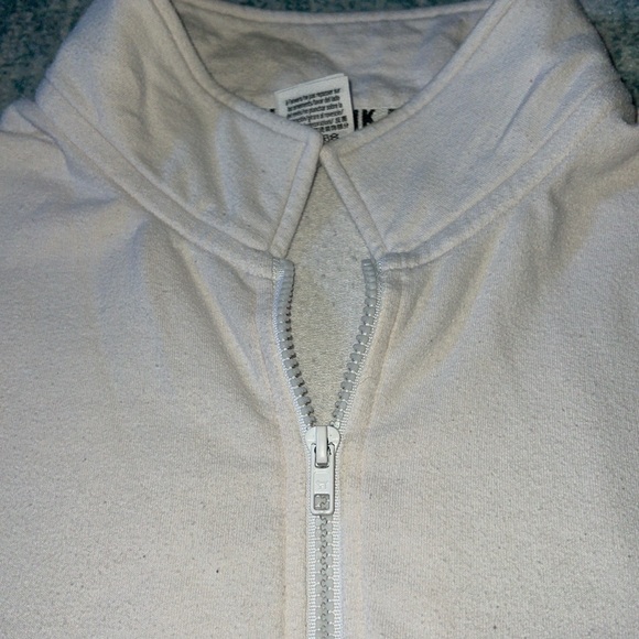 CLASSIC PINK GREEN AND WHITE QUARTER ZIP LIGHT SWEATSHIRT - Picture 4 of 5